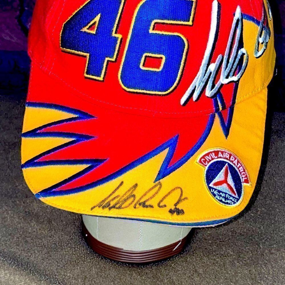 Signed NASCAR cap by the driver of the 46 car